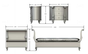 Set of furniture (KMB_0019-02) 3D model for CNC machine