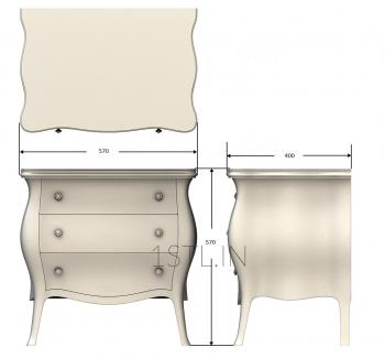 Set of furniture (KMB_0019-07) 3D model for CNC machine