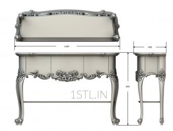 Set of furniture (KMB_0025-01) 3D model for CNC machine