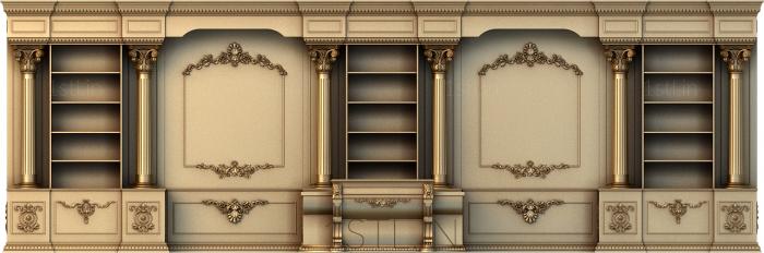 Set of furniture (KMB_0040-01) 3D model for CNC machine