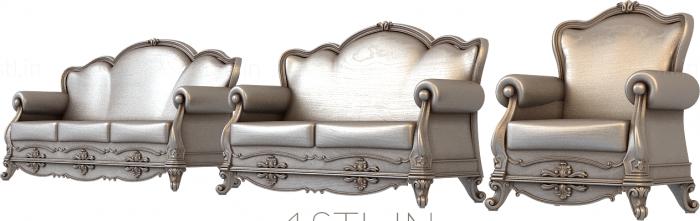 Set of furniture (KMB_0198) 3D model for CNC machine