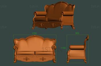 Set of furniture (KMB_0199) 3D model for CNC machine