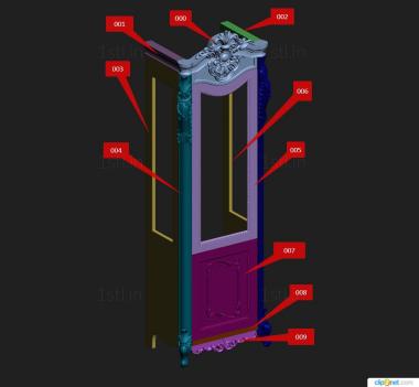 Set of furniture (KMB_0319) 3D model for CNC machine