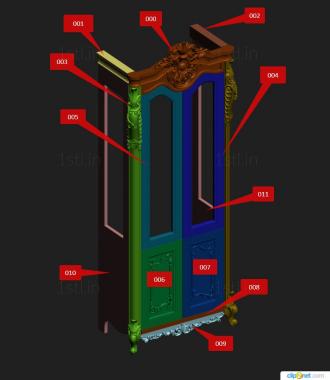 Set of furniture (KMB_0320) 3D model for CNC machine