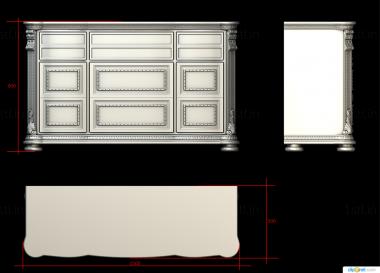 Set of furniture (KMB_0325) 3D model for CNC machine