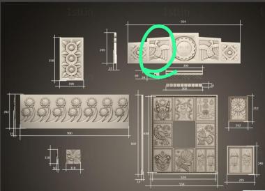 Set of onlays (KNK_0115) 3D model for CNC machine