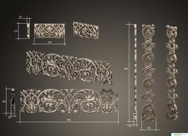 Set of onlays (KNK_0125) 3D model for CNC machine