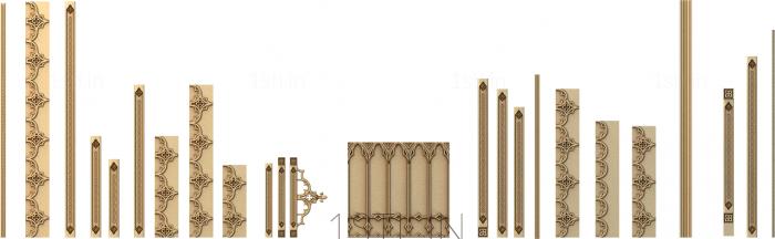 Set of panels (KPN_0001-1) 3D model for CNC machine