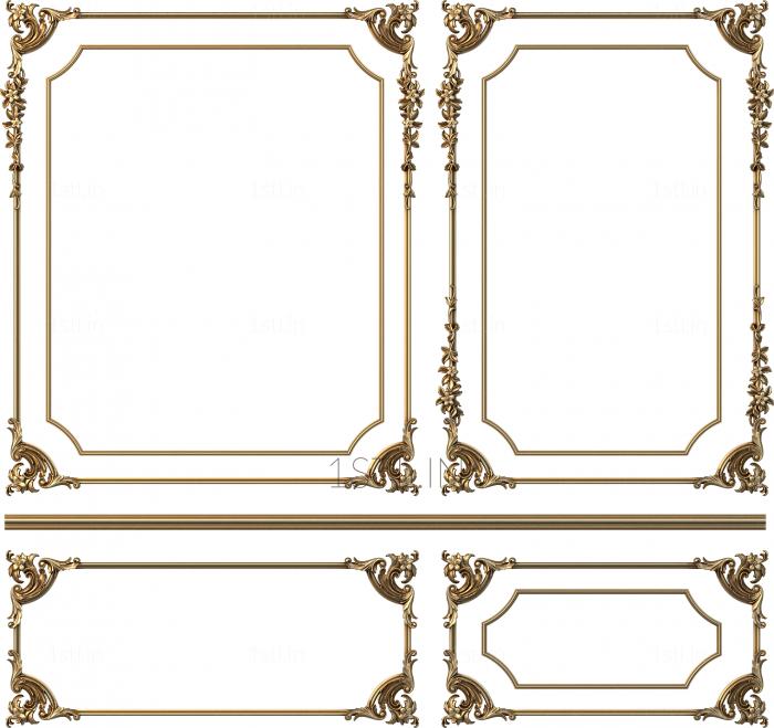 Set of panels (KPN_0025-9) 3D model for CNC machine