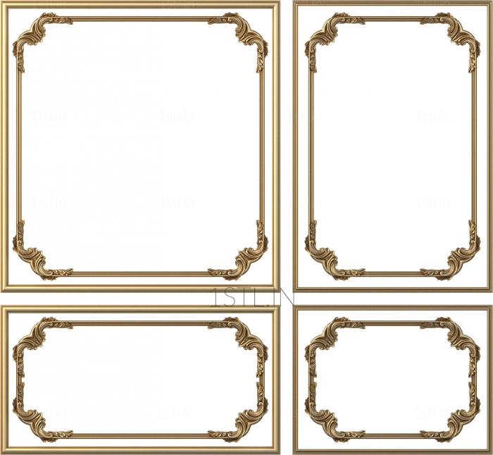 Set of panels (KPN_0027-9) 3D model for CNC machine