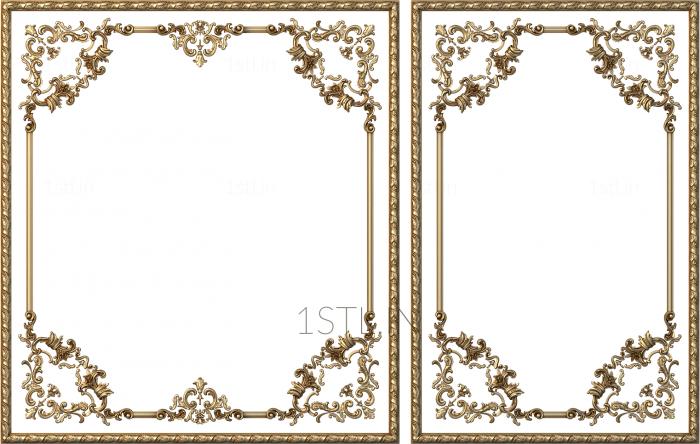 Set of panels (KPN_0035-9) 3D model for CNC machine