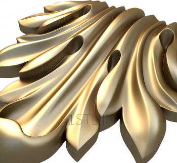 Acant leaf (AKN_0004) 3D model for CNC machine