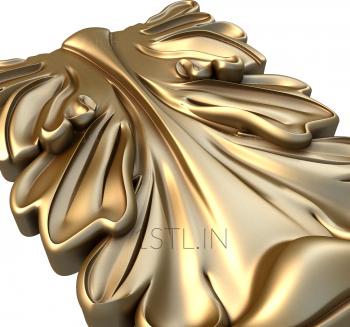 Acant leaf (AKN_0005) 3D model for CNC machine