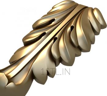 Acant leaf (AKN_0008) 3D model for CNC machine