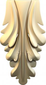 Acant leaf (AKN_0010) 3D model for CNC machine