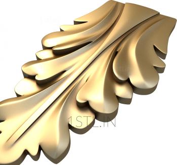 Acant leaf (AKN_0010) 3D model for CNC machine