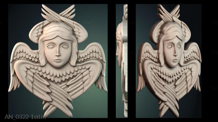 स्वर्गदूतों (AN_0322) सीएनसी मशीन के लिए 3D मॉडल