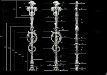 Balusters (BL_0606) 3D model for CNC machine