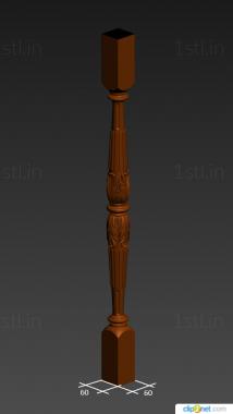 Balusters (BL_0665) 3D model for CNC machine