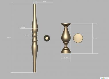 Balusters (BL_0673) 3D model for CNC machine