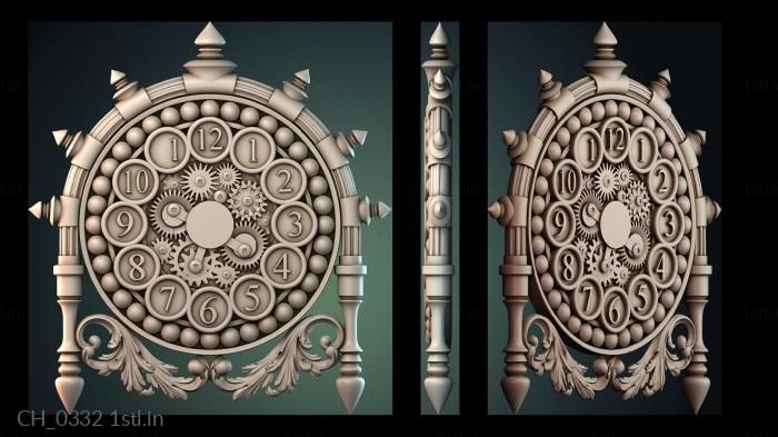 Clocks (CH_0332) 3D model for CNC machine