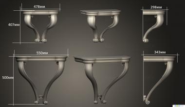 Consoles (KN_0241) 3D model for CNC machine