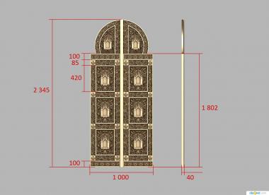 Doors (DVR_0404) 3D model for CNC machine