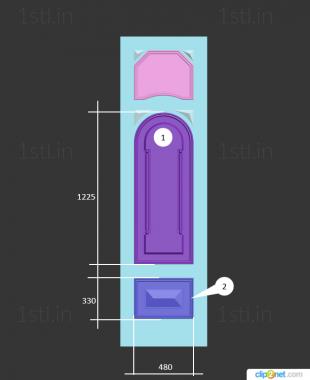 Doors (DVR_0434) 3D model for CNC machine