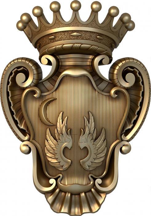 Coat of arms (GR_0003) 3D model for CNC machine