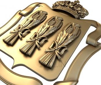 Coat of arms (GR_0022) 3D model for CNC machine