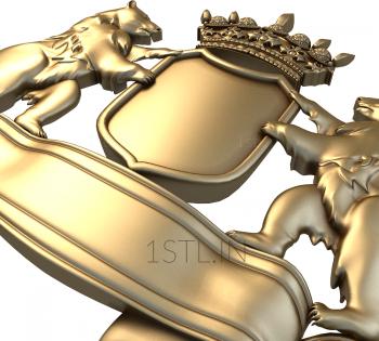 Coat of arms (GR_0027) 3D model for CNC machine