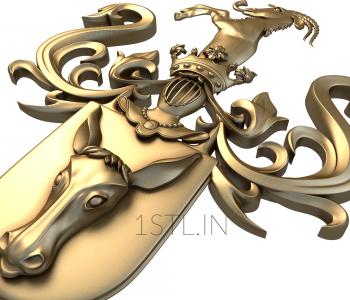 Coat of arms (GR_0058) 3D model for CNC machine