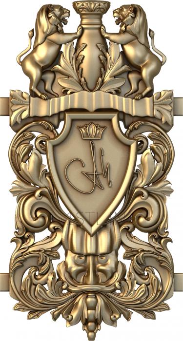 Coat of arms (GR_0061) 3D model for CNC machine