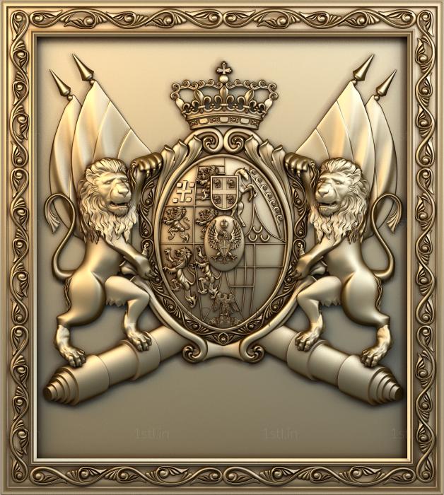 Coat of arms (GR_0063) 3D model for CNC machine