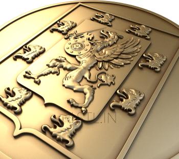 Coat of arms (GR_0064) 3D model for CNC machine