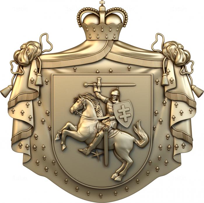 Coat of arms (GR_0073) 3D model for CNC machine