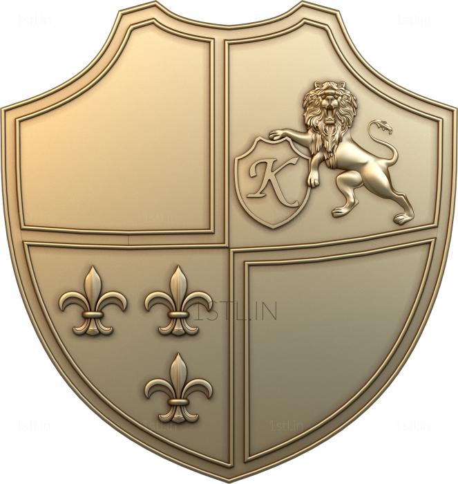 Coat of arms (GR_0080) 3D model for CNC machine