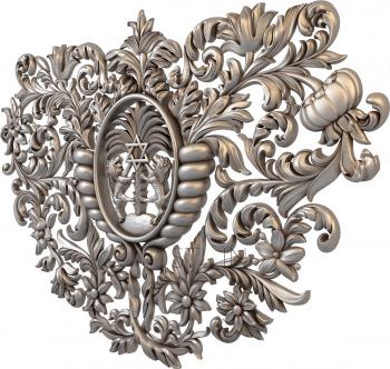 Coat of arms (GR_0090) 3D model for CNC machine