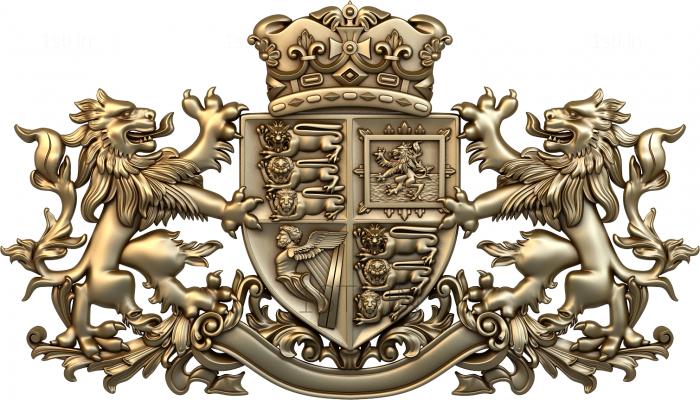 Coat of arms (GR_0101) 3D model for CNC machine