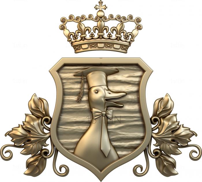 Coat of arms (GR_0136) 3D model for CNC machine