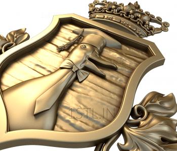 Coat of arms (GR_0136) 3D model for CNC machine