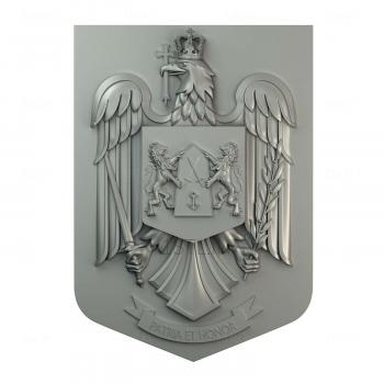 Coat of arms (GR_0177) 3D model for CNC machine