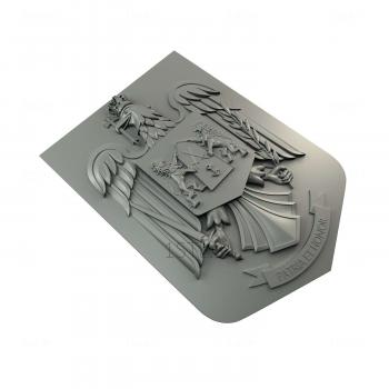 Coat of arms (GR_0177) 3D model for CNC machine