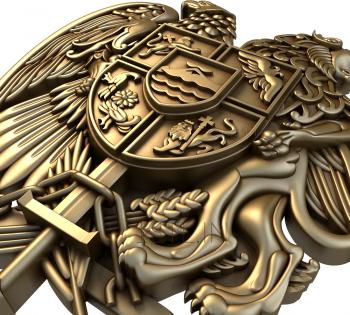 Coat of arms (GR_0182) 3D model for CNC machine