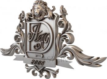 Coat of arms (GR_0185) 3D model for CNC machine