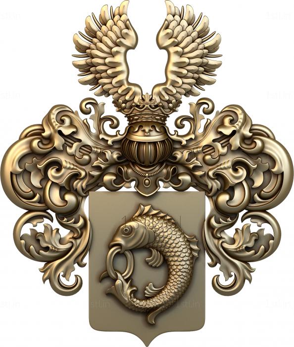 Coat of arms (GR_0198) 3D model for CNC machine