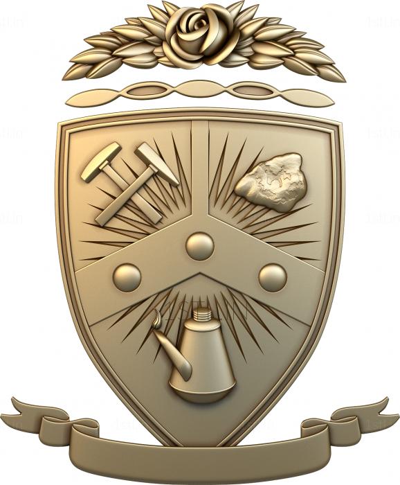 Coat of arms (GR_0203) 3D model for CNC machine