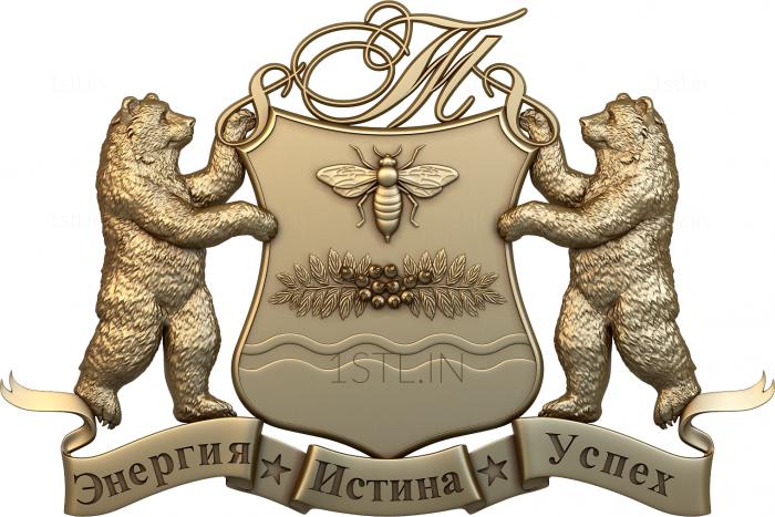 Coat of arms (GR_0213) 3D model for CNC machine