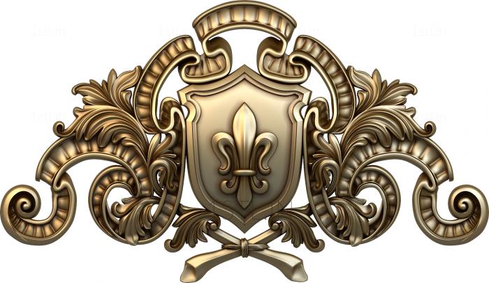 Coat of arms (GR_0214) 3D model for CNC machine