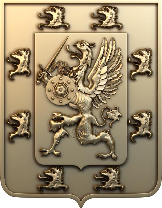 Coat of arms (GR_0217) 3D model for CNC machine